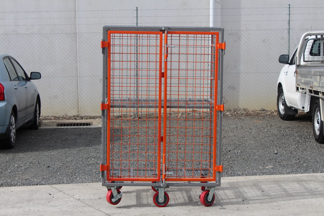 Dual Door Cage Trolley Commercial Use
